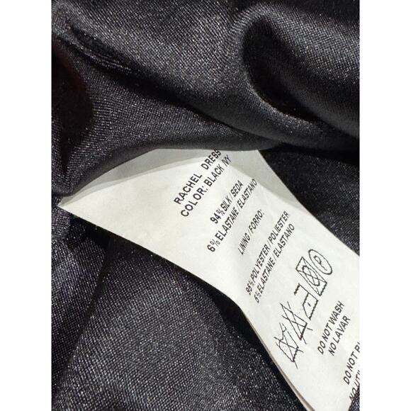 Silvia Tcherassi Rachel Flounce Hem Black Dress XS Pink Ruffle Cocktail Party - Picture 4 of 15